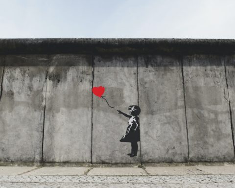 La chica del globo de Banksy, Foto por Eric Ward