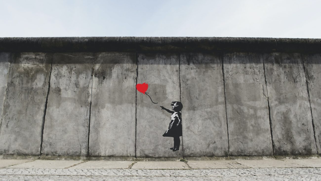 La chica del globo de Banksy, Foto por Eric Ward
