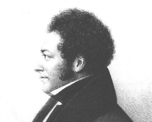 Retrato blanco y negro de Eduard Gans
