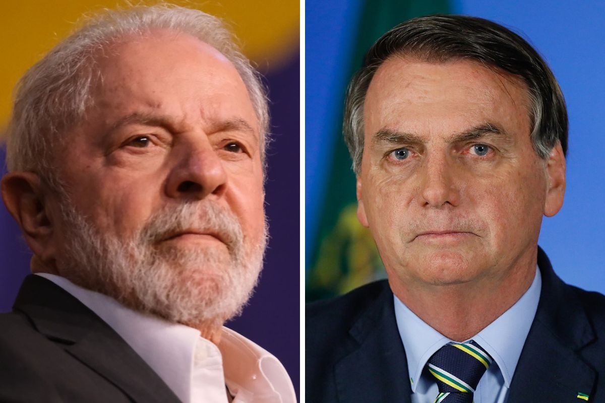 Foto que muestra a Lula y Bolsonaro