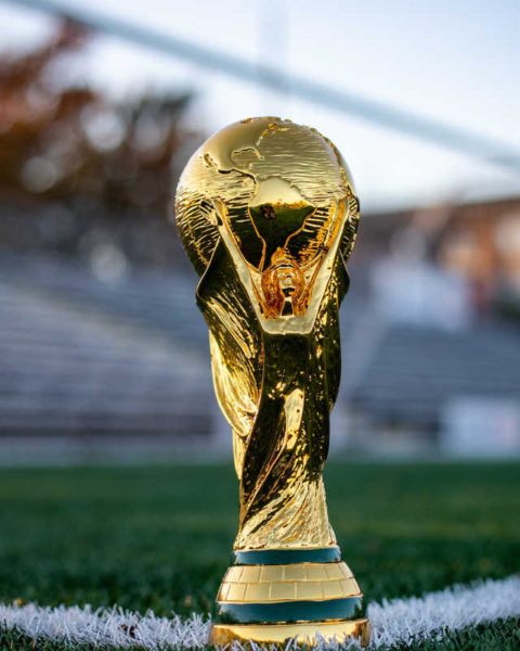 Image del trofeo de la copa del mundo de Catar 2022