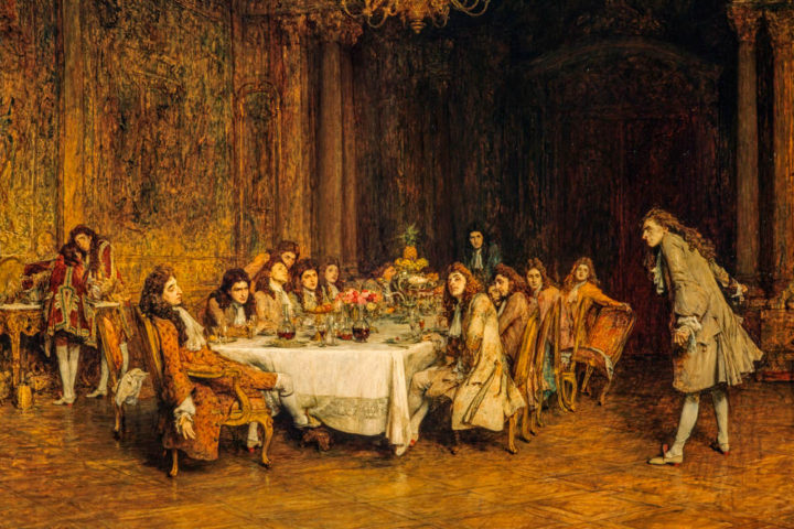 ‘Voltaire’, de William Quiller Orchardson, que muestra una disputa de Voltaire con el Duque de Rohan en una cena. National Galleries Scotland / Wikimedia Commons