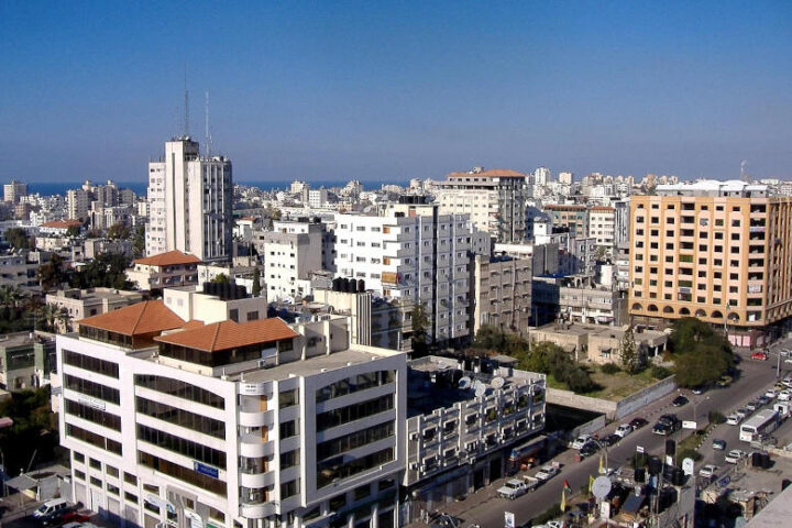 Panorama de la ciudad de Gaza. Fecha: 23 de diciembre de 2007