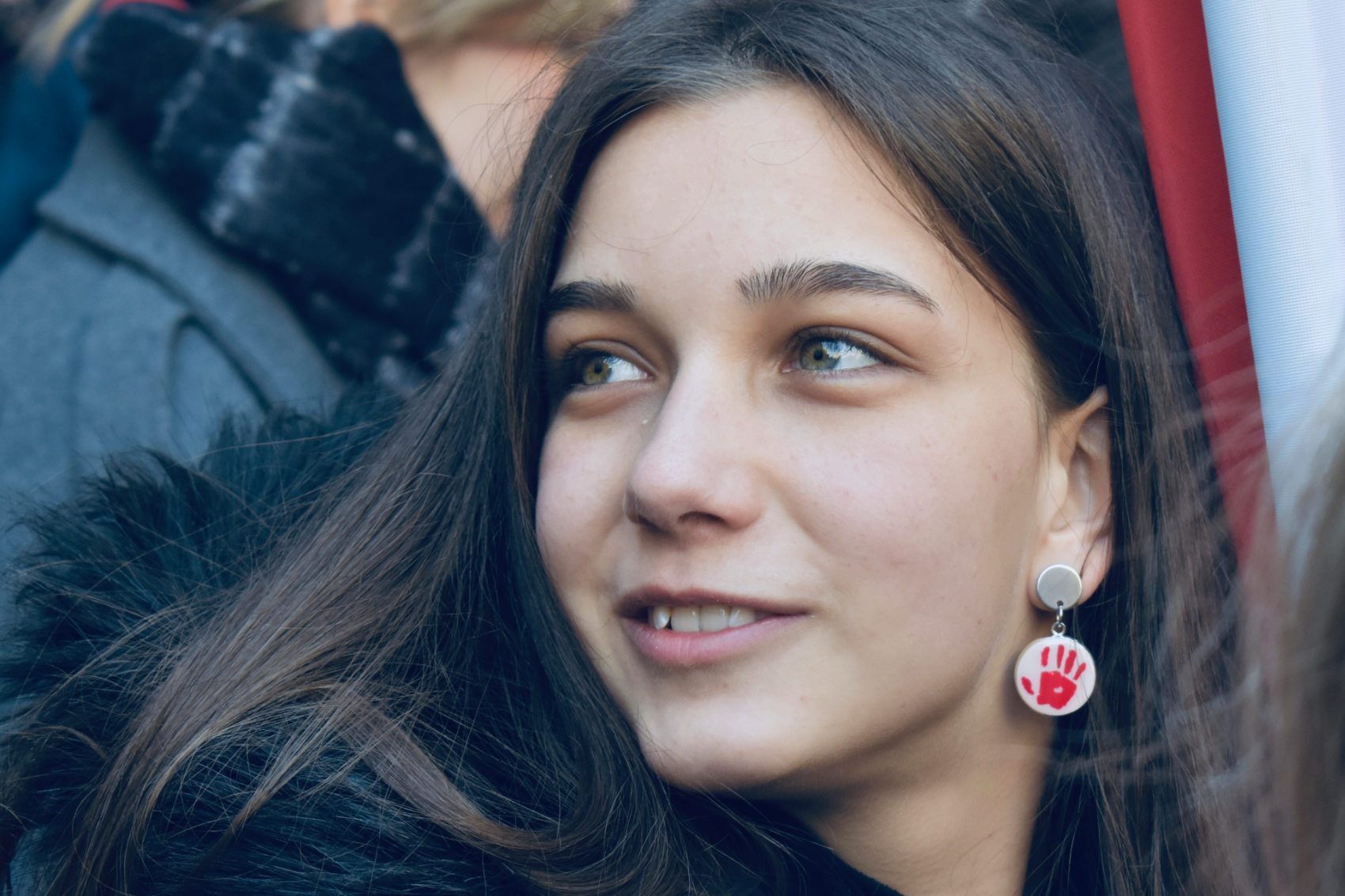 Joven manifestante en protesta