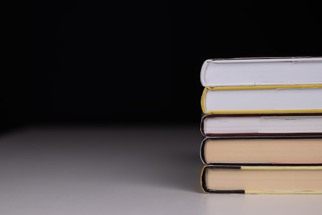 libros apilados