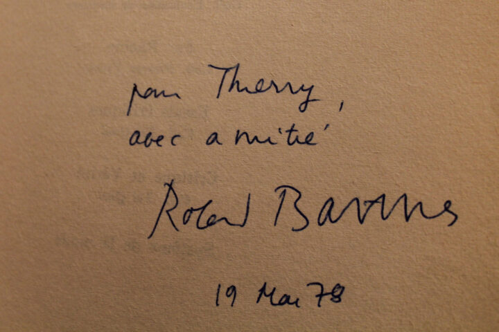 Firma de Roland Barthes