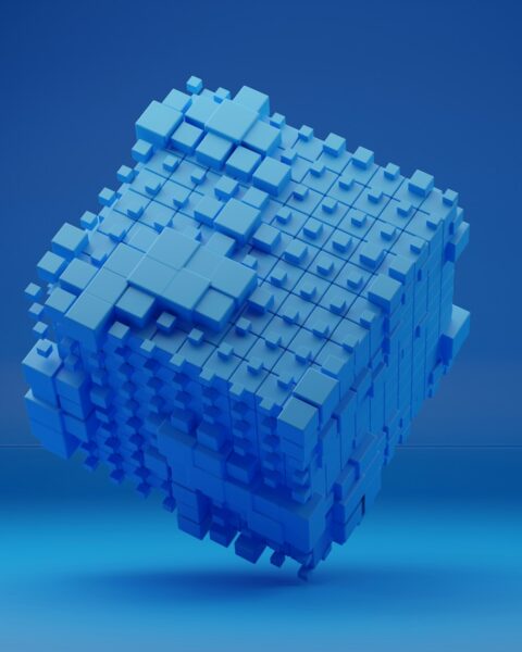 Diseño de cubo tridimensional