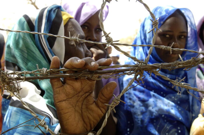Personas desplazadas internas (IDPs) en el campamento Zam Zam, a las afueras de El Fasher, Darfur Norte, Sudán.
