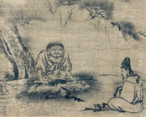 Paisaje asociado al budismo zen para representar su contraste con la metafísica occidental.