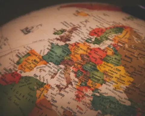 Globo terraqueo, sección Europa