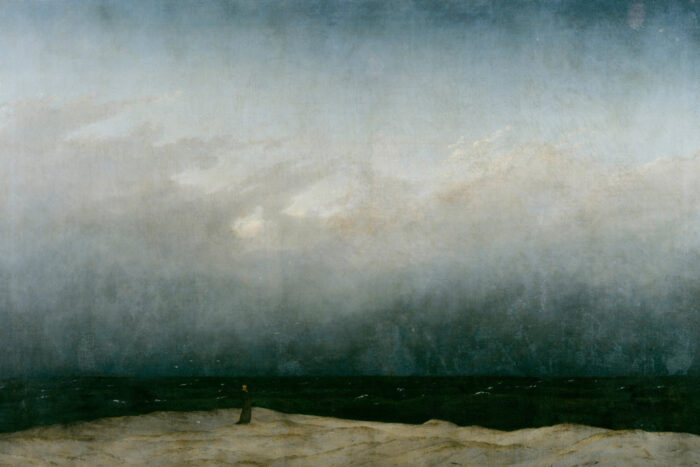 Caspar David Friedrich, El monje junto al mar, ca. 1808-1810. Fuente: Wikimedia Commons / dominio público.