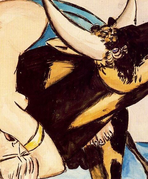 Max Beckmann, The Rape of Europa (Raub der Europa), 1933. El mito de Europa desde la tensión expresionista. Fuente: WikiArt / dominio público.
