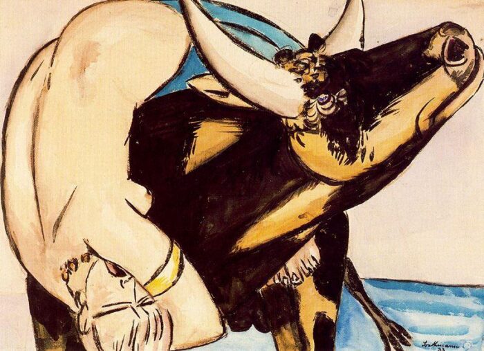 Max Beckmann, The Rape of Europa (Raub der Europa), 1933. El mito de Europa desde la tensión expresionista. Fuente: WikiArt / dominio público.