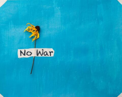 Foto sobre el no a la guerra