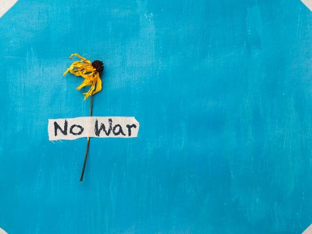 Foto sobre el no a la guerra