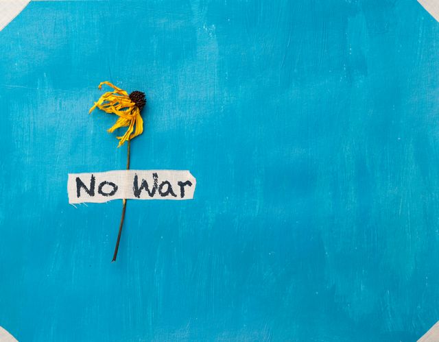 Foto sobre el no a la guerra